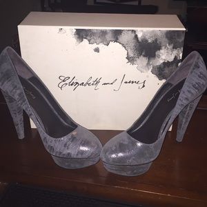 Elizabeth and James Metallic Grey High Heels